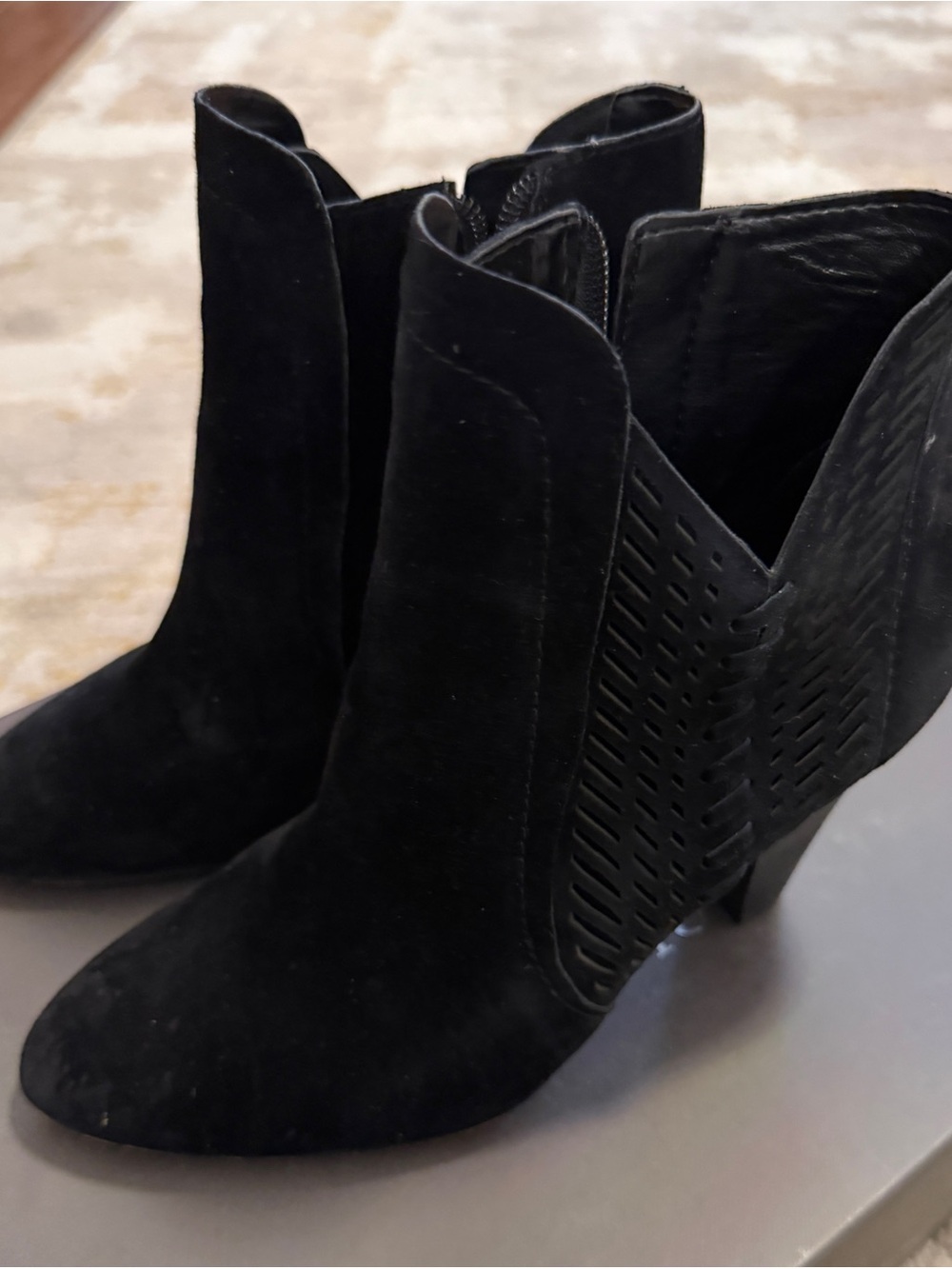 Vince Camuto Classic Black Suede Women’s Ankle Bootie